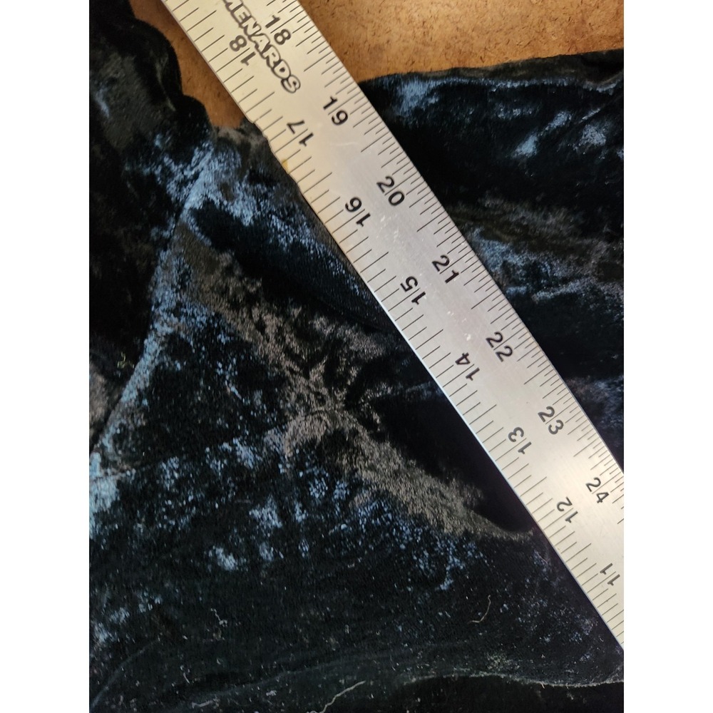 Black Crushed Velvet Blazer Size 6 Tailored Romantic Whimsigoth - Picture 12 of 16
